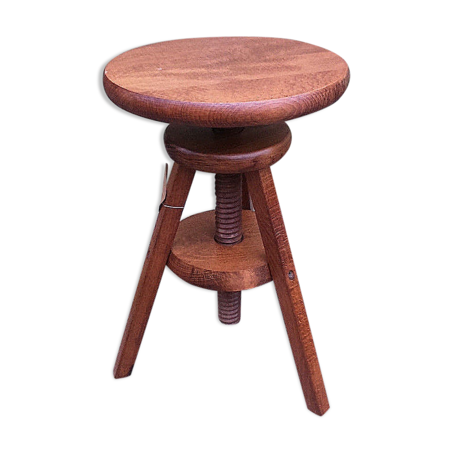 Stool has screws in softwood workshop old vintage new stock year 60