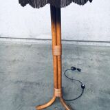 Vintage bamboo floor lamp, Italy, 1970s