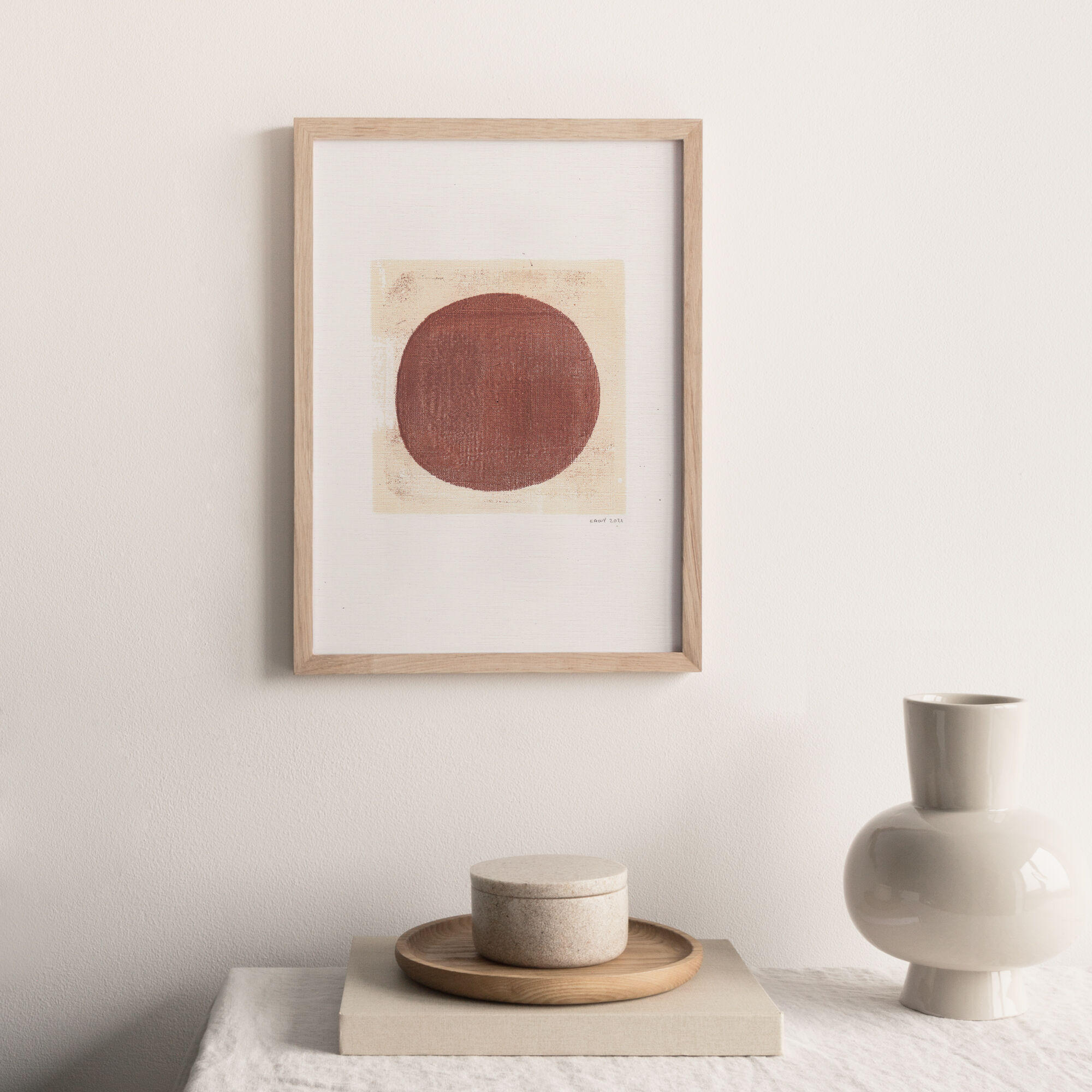 Painting on paper •Terracotta M580 • signed eawy