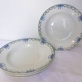 4 vintage soup plates from St Amand 220643