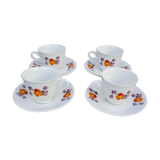 4 vintage coffee cups