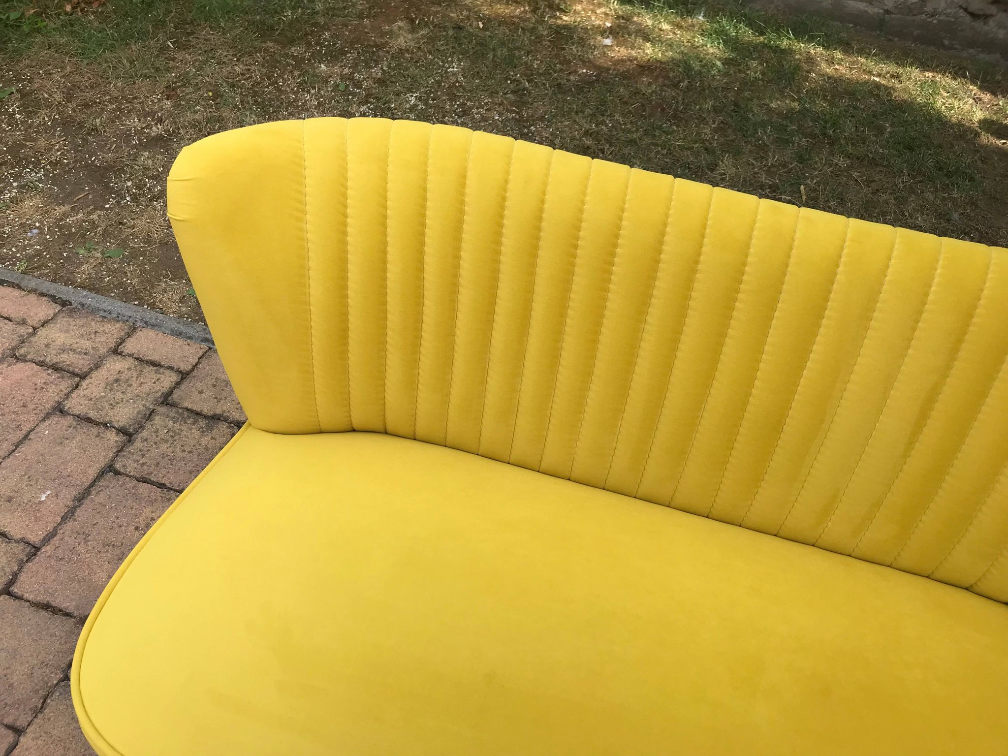 Mid-century scandinavian modern velvet sofa, 1950