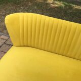 Mid-century scandinavian modern velvet sofa, 1950