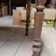 Antique solid oak bistro restaurant table, 1900s -1m53