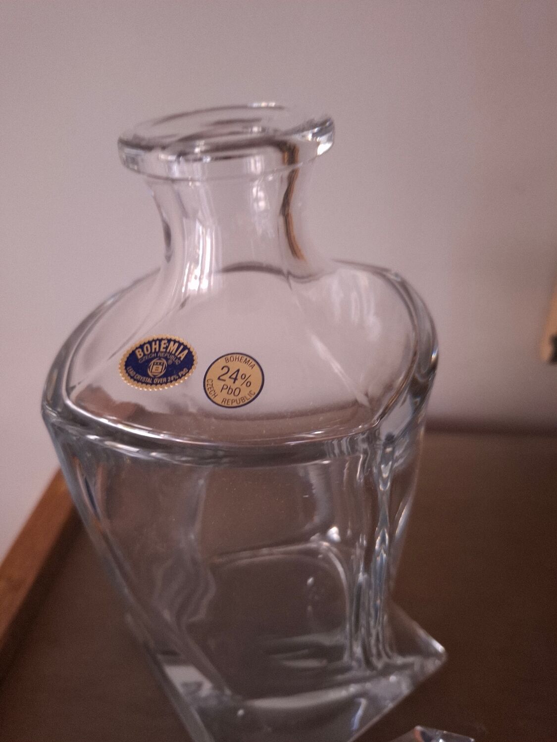 Bohemian crystal carafe (in box)