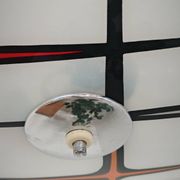 Modernist Czechoslovakian Zukov pendant light, geometric pattern, 1960