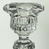 19th century moulded crystal candlestick
