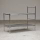 Chrome end table or console, Italy 1970