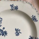 Blue flowered ironstone deep plates from Saxony