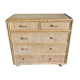 Chest of drawers in braided rattan with 5 drawers