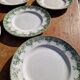 Set of 7 Flat Plates, Summer Model, Terre De Fer, Saint Amand
