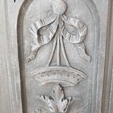 Frontons boiseries bas relief patiné gris