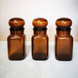 Amber glass jar