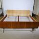 Vintage design double bed, 50s 60s