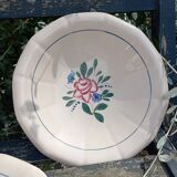 Serving plates X 2 old pink earthenware Digoin Sarreguemines