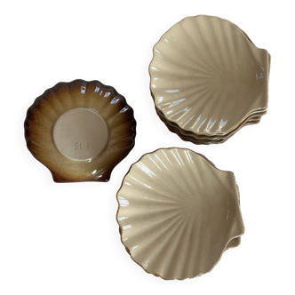 12 coupelles coquillage en céramique