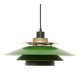 Suspension verte lampe Jeka, années 1970
