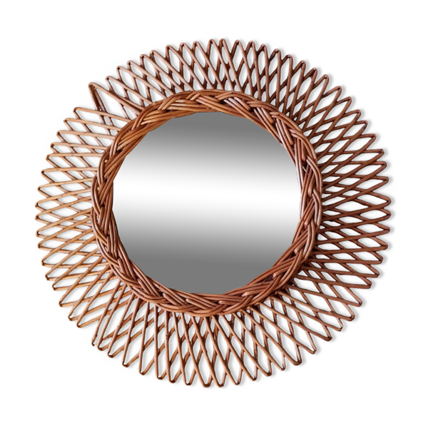 Miroir en rotin vintage — Beyit