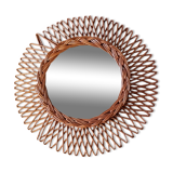 Vintage rattan mirror
