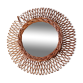 Miroir en rotin vintage