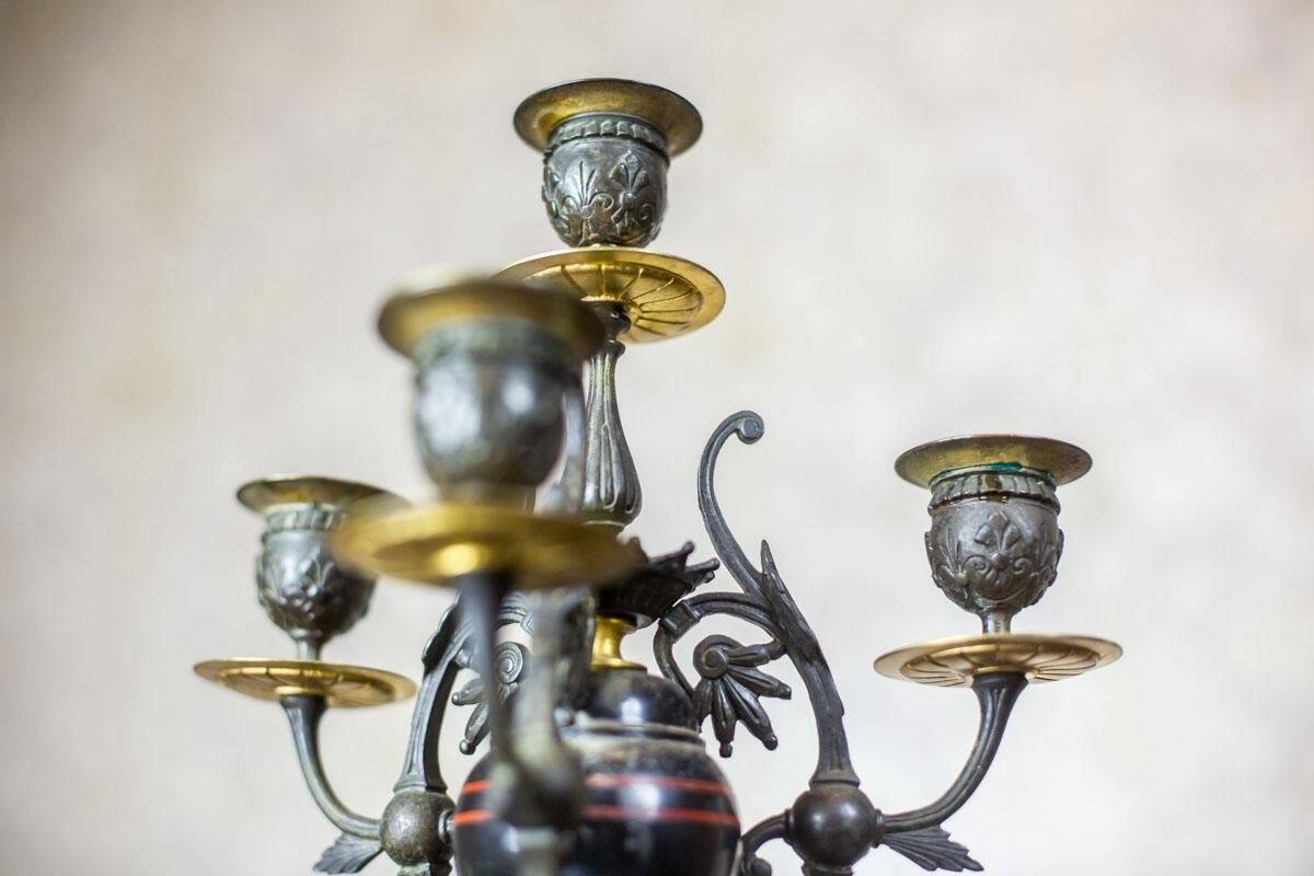 Bougeoirs anciens, années 1890, ensemble de 2
