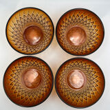 Amber glass bowls worked