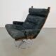 Vintage Black Alcantara Lounge Chair by Bruno Mathsson for Dux, 1960s