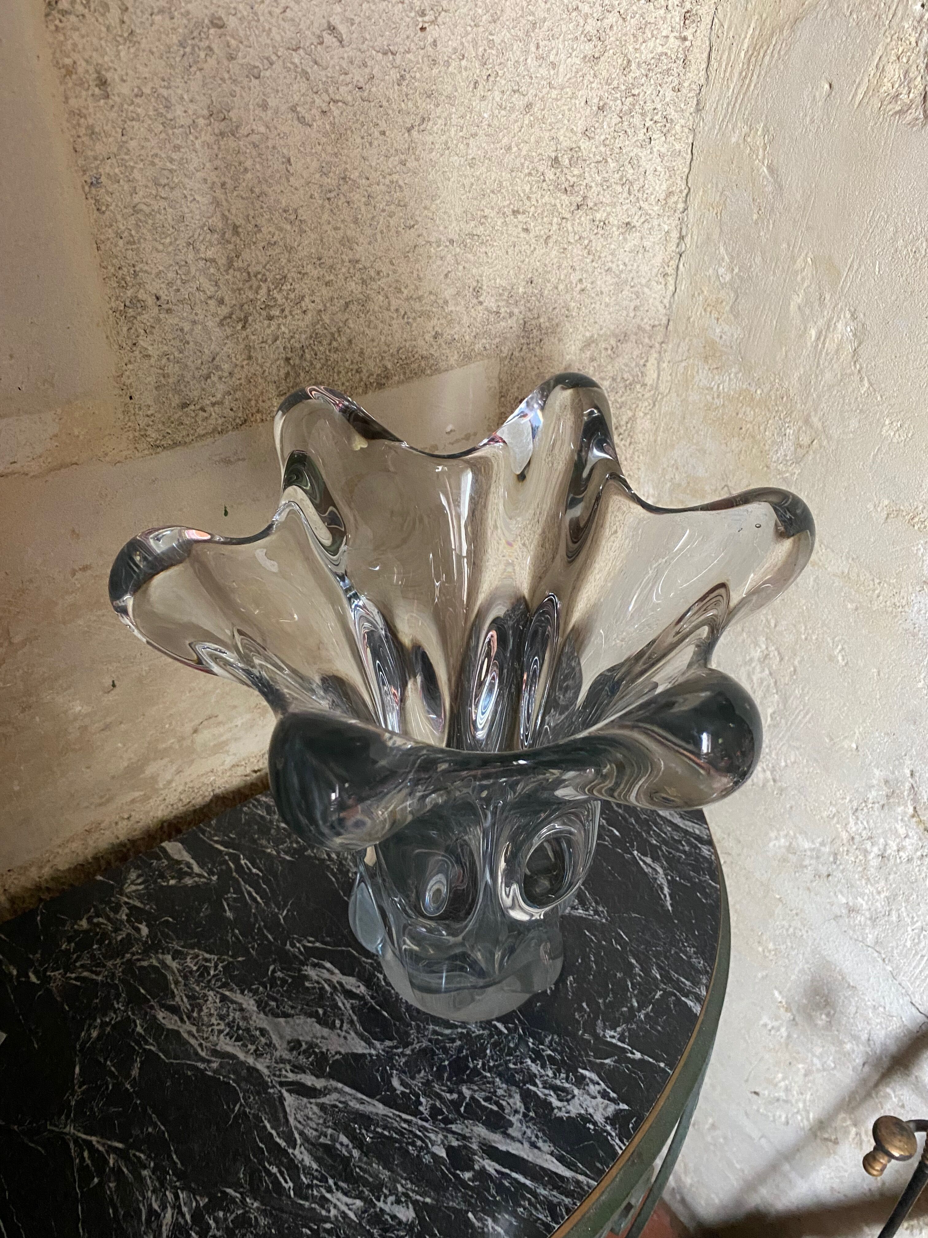 Giraffe vase in crystal from Vannes