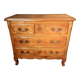 Louis XIV style commode in solid cherry wood.