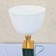 1940 Lamp Leather & Golden Brass Maison Chalmette in Paris Ht 55 cm