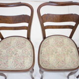 1940s set of 4 dining chairs, czechoslovakia