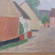 Modernist landscape painting by Hjalmar Lundström 1950's