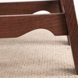 Set of 6 large Brutalist chairs in solid oak from the 1950s.