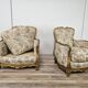 20th Century Italian Baroque Style Bergère Armchairs in Carved and Gilded W