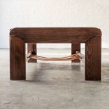 Table basse brutaliste, design hollandais, années 1970