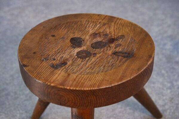 Gouge-carved stool, 1960s