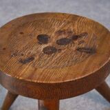 Gouge-carved stool, 1960s