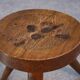 Gouge-carved stool, 1960s