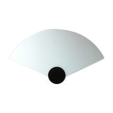 Fan-shaped wall lamp, opaline glass Ø42