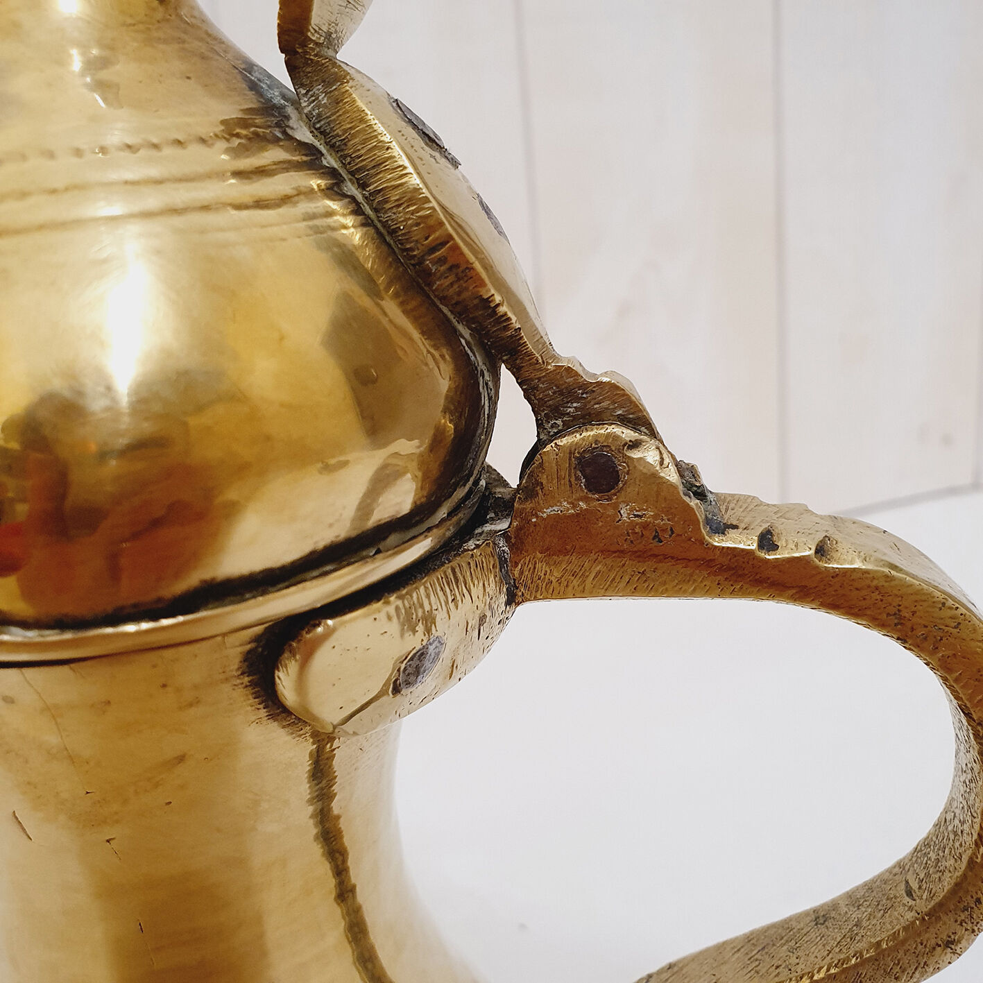 Oriental brass teapot