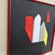 Mid-Century Modern "Dimension" Swedish Vintage Abstract Oil Painting, Framed