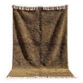 Authentic traditional pure wool Berber rug in green, size 1.4/2.6m.