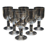6 Vintage Glasses with Original Pure Design