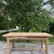 Table de ferme rénové 180cm double tiroir