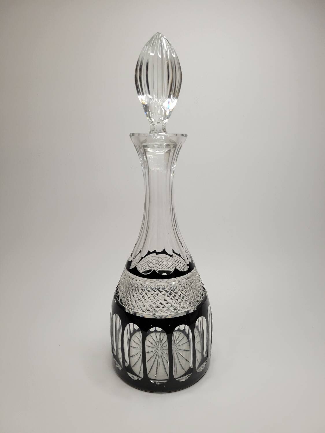 Service "Pénombre" in black and clear crystal – Crystal of Paris