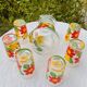 Vintage flower orangeade service