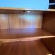 High cabinet with 2 doors in teak and vintage veneer from the 60s