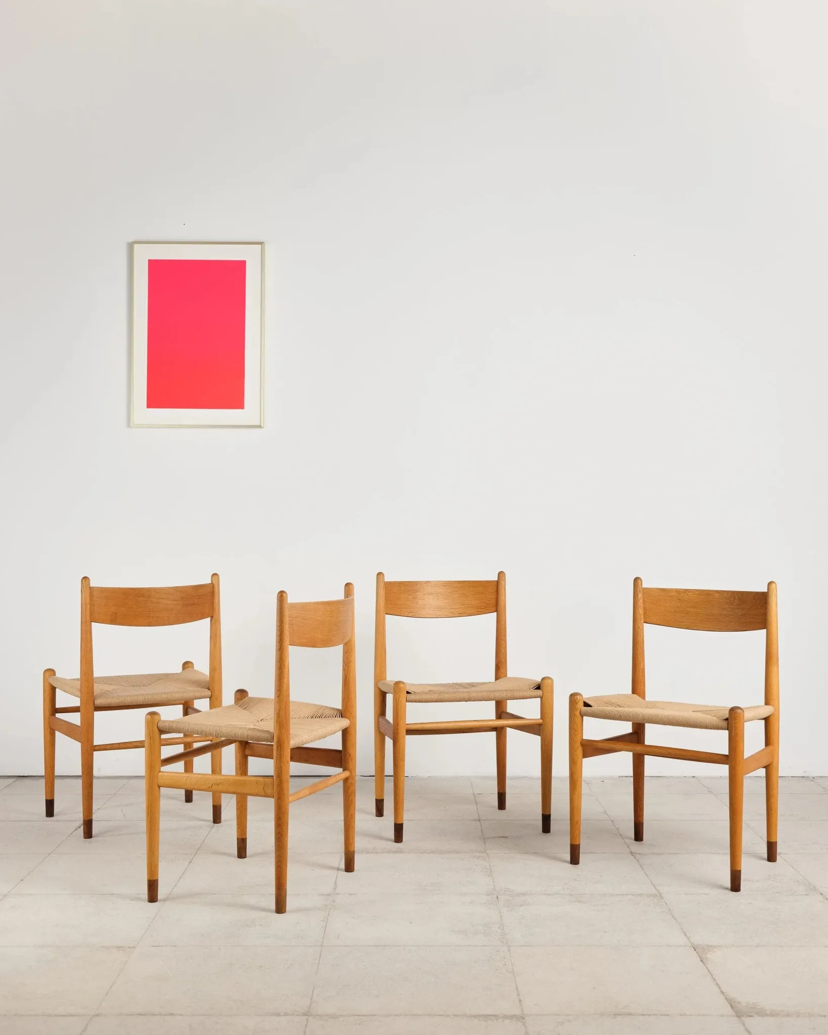 4 CH36 chairs in oak by Hans J. Wegner, Denmark, 1970s