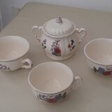 Cups and sugar bowl Sarguemines Agreste