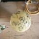 Art Deco table lamp with marbled glass
